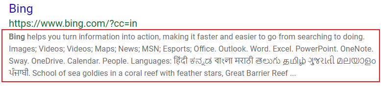 Bing, meta description, what are meta descriptions, why meta descriptions are important, how long should your meta description be, meta description length